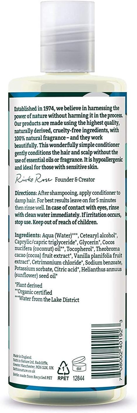 Faith In Nature | fragrance free conditioner | 3 x 400ml