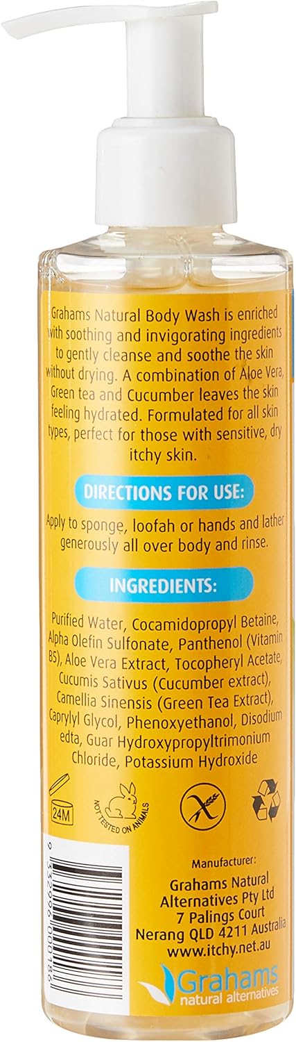 Grahams Natural 000186 Aloevera & Cucumber Body Wash (250ml)