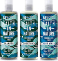 Faith In Nature Shampoo, Conditioner & Shower Gel Trio | Vegan | Cruelty Free | 99% Natural Fragrance | Free From SLS or Parabens… (Fragrance Free)